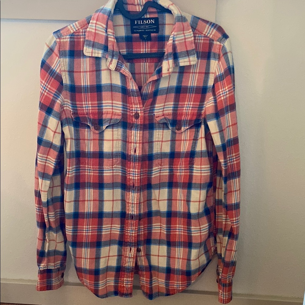 Filson Red and Blue Plaid Shirt
